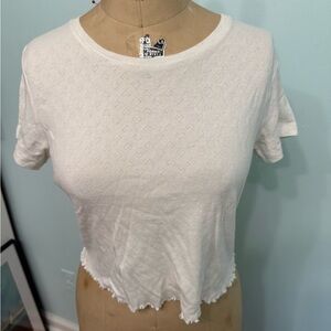 ASOS White Short Sleeve Textured Tee